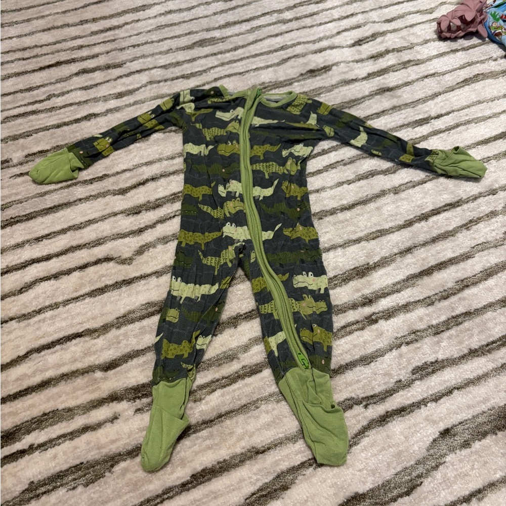 Little Sleepies Green Camo Footie